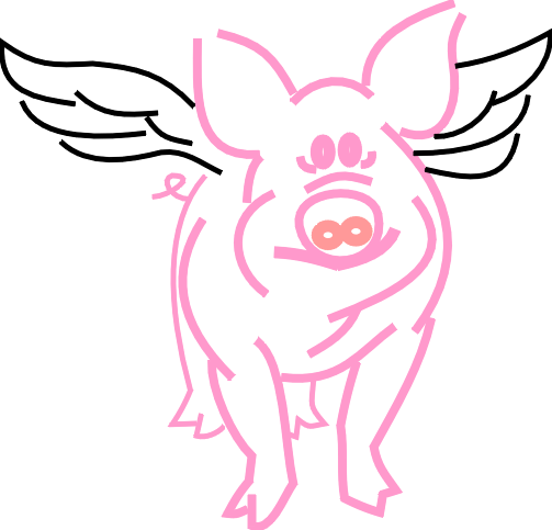 Flying Pig Clipart - Pig (503x483)
