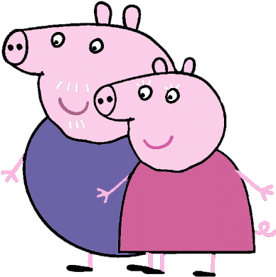 Mud Clipart Peppa Pig - Peppa Pig Granny And Grandpa Pig (400x402)