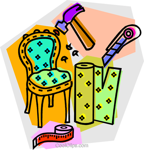 Re Upholster Royalty Free Vector Clip Art Illustration - Re Upholster Royalty Free Vector Clip Art Illustration (460x480)