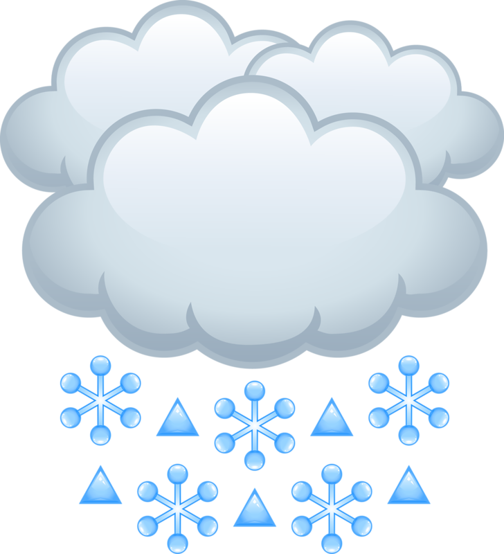 Cartoon Cloud Clip Art - Nubes Con Gotas De Lluvia (728x800)