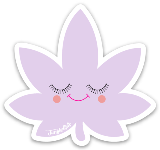 Happy Leaf Sticker - Crescent (550x516)