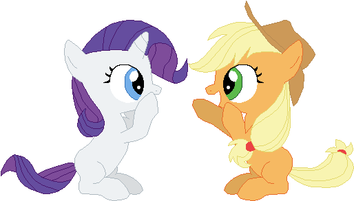 Rarity And Applejack Bffs By Tomdantherock - Applejack And Rarity Gif (535x314)