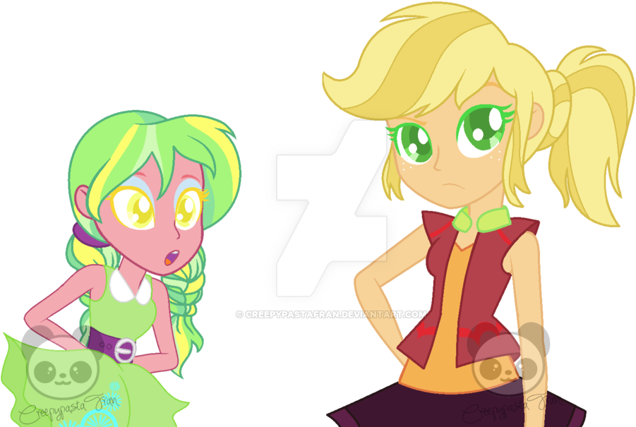 Lemon Zest Stunned By Apple Jack By Lavender-doodles - Applejack (1023x619)