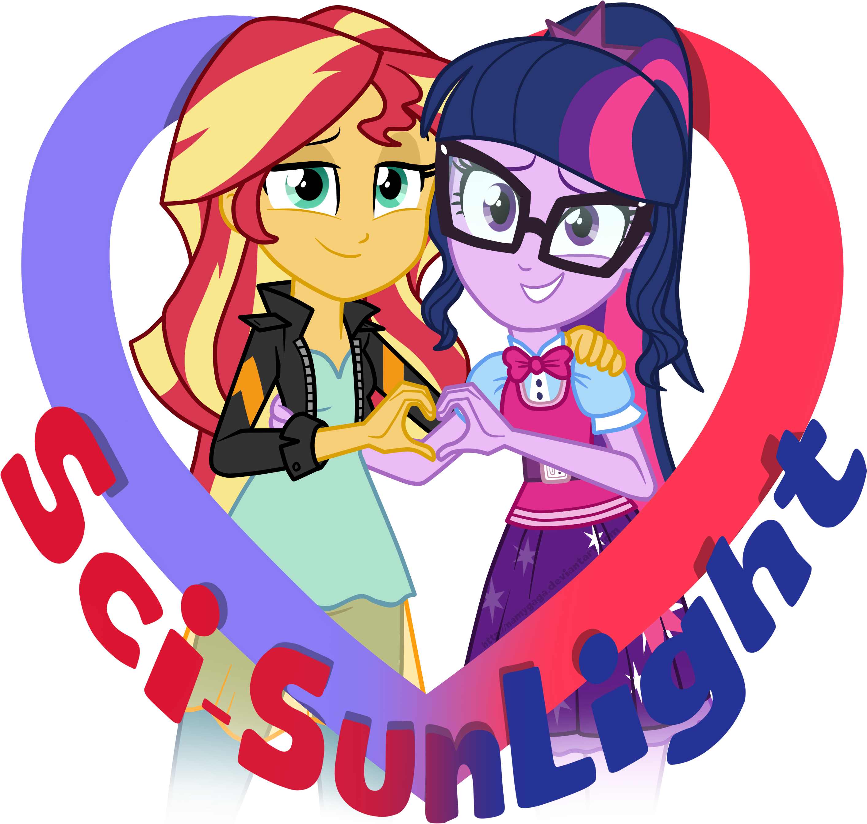 1048059 Acadeca Applejack Equestria Girls Fluttershy - Sunset Shimmer (2853x2689)