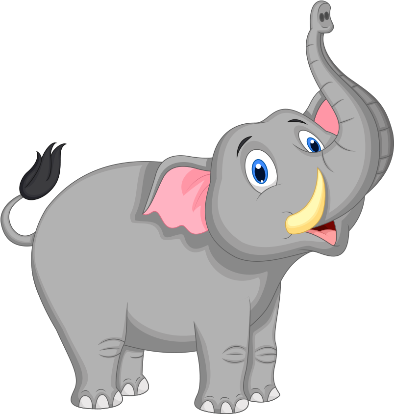 Cartoon Elephant Illustration - Elephant Cartoon (1000x1000)