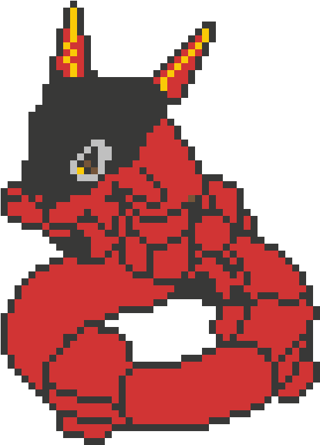 Dark Panther Rayquaza - Pixel Art (580x650)