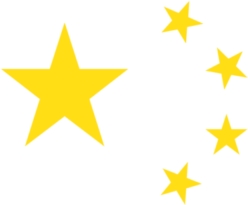 China Chinese Flag Insignia Five Star Zhōngguó New - China Stars Transparent Background (439x480)