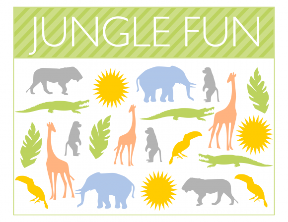 Free Jungle Party Printables - Naxart 'giraffe Pink' Graphic Art Print On Canvas, (580x448)