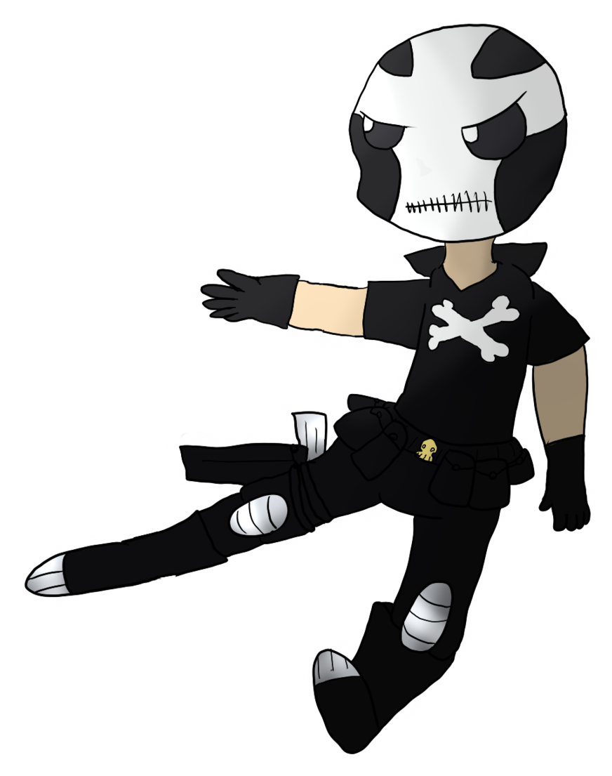 Chibi Crossbones By Cosmic-eevee - Cartoon (1024x1358)