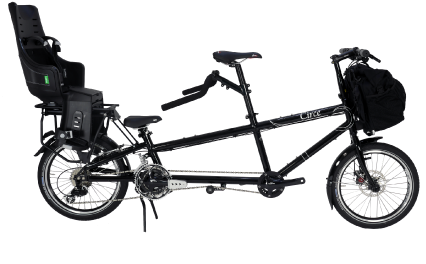 Young Child And Toddler On The Helios - Baby Bike Seat On Tandem (425x430)