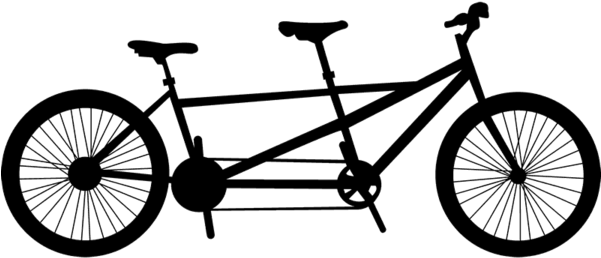 Tandem Bicycle Stamp - Tandem Bike (600x600)