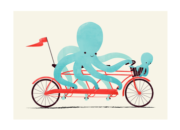 My Red Bike Art Print - Mini By Jay Fleck (363x513)