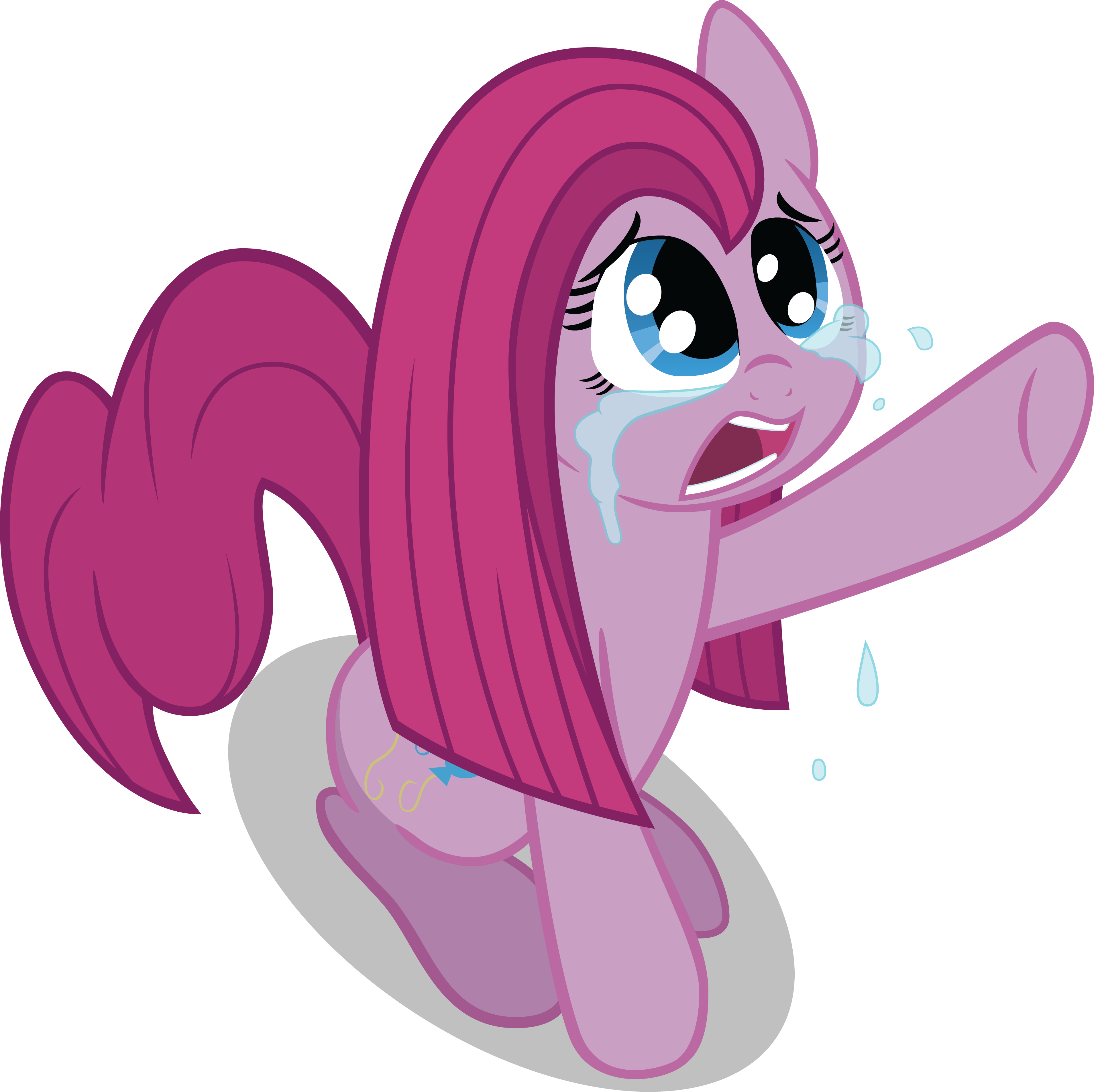 Pinkamena Diane Pie, Pinkie Pie, Safe, Simple Background, - Pinkamena Diane Pie Crying (3819x3813)