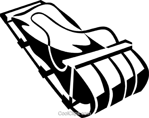 Sled Royalty Free Vector Clip Art Illustration - Sled Royalty Free Vector Clip Art Illustration (480x381)