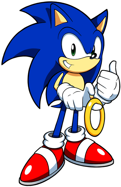 Sonic The Hedgehog Clipart Simple - Gambar Sonic Simple (498x715)