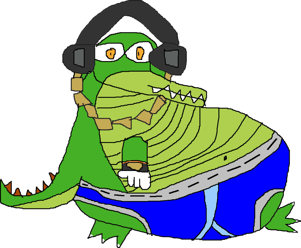 Vector The Fat Crocodile In Underwear By Fat-feraligatr - Crocodile In Underwear (984x812)