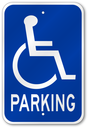 Handicap Parking Sign - Custom Company Parking Sign (500x500)