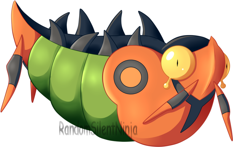 Poison Type Collab Venipede Clipart - Eevee (900x599)