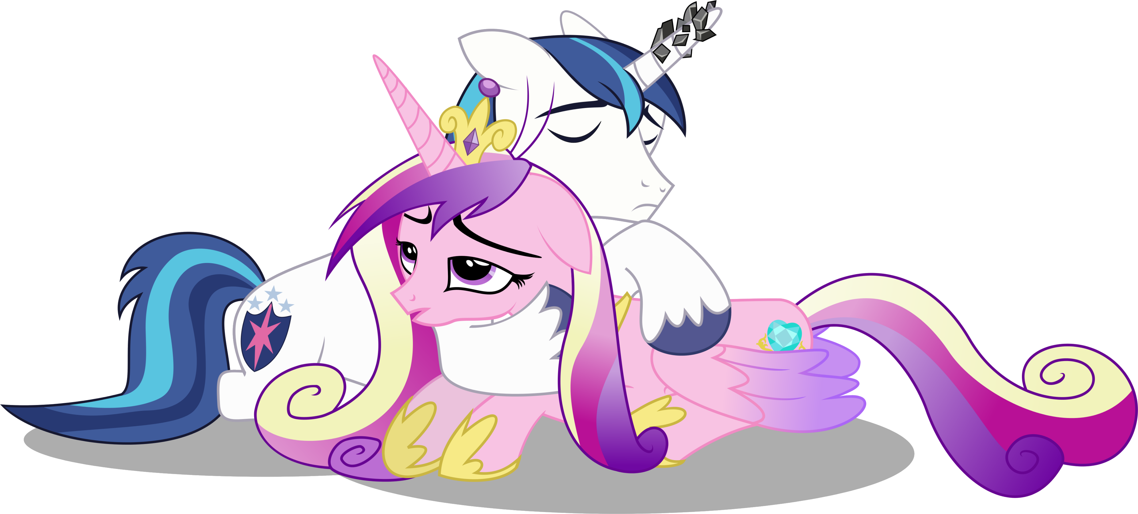 Shining Armor And Princess Cadance By Nuclear-dash - Princesse Cadence X Shining Armor (3989x1804)