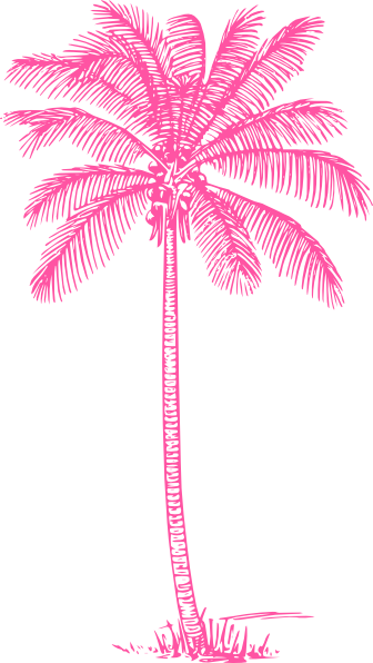 Pink Palm Tree Clip Art At Clker Com Vector Clip Art - Pink Palm Trees Png (336x596)