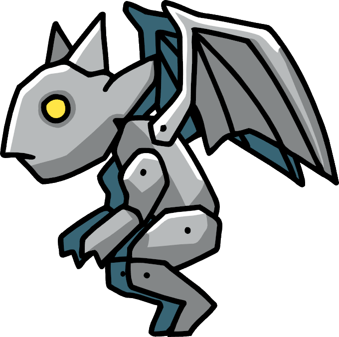 Gargoyle Clipart Side View - Scribblenauts Unlimited Mythical Creatures (680x676)