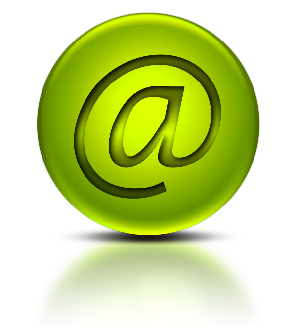 071839 Green Metallic Orb Icon Alphanumeric At Sign - Icon (600x700)