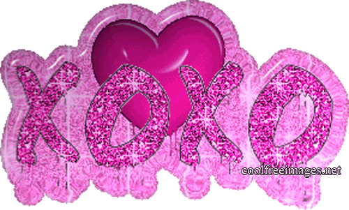 Xoxo Myspace Facebook Orkut Graphics Glitters Styles - Sparkling Hearts Of Love Gif (500x301)