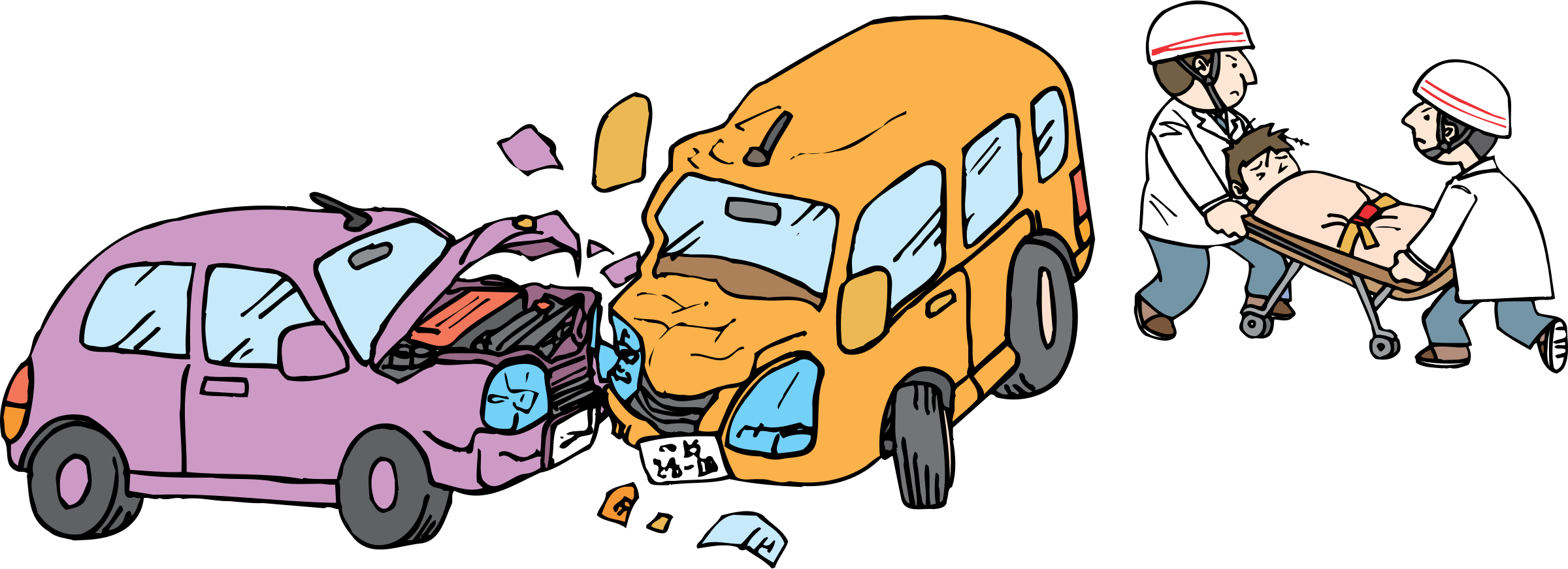 Clipart - Car Accident Clipart (2400x872)