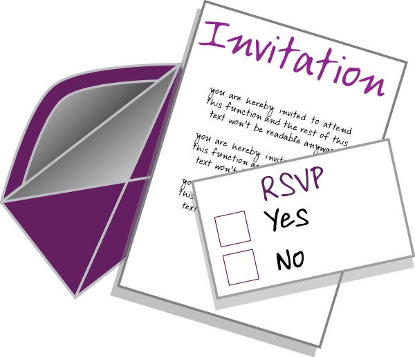 Invitation Clip Art At Clker - Invitation Clip Art (600x517)
