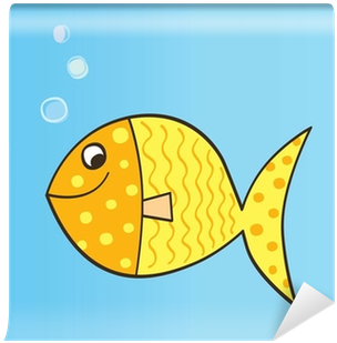 Gold Yellow Cartoon Fish - Cute Cartoon Fish (400x400)