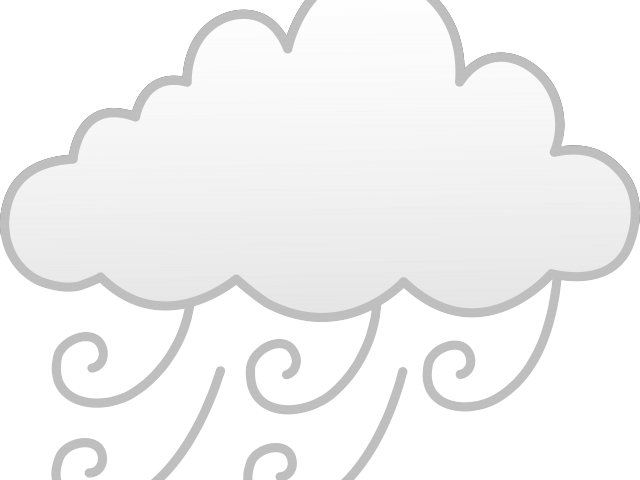 Fog Clipart Windy Symbol - Windy Weather Symbols (640x480)