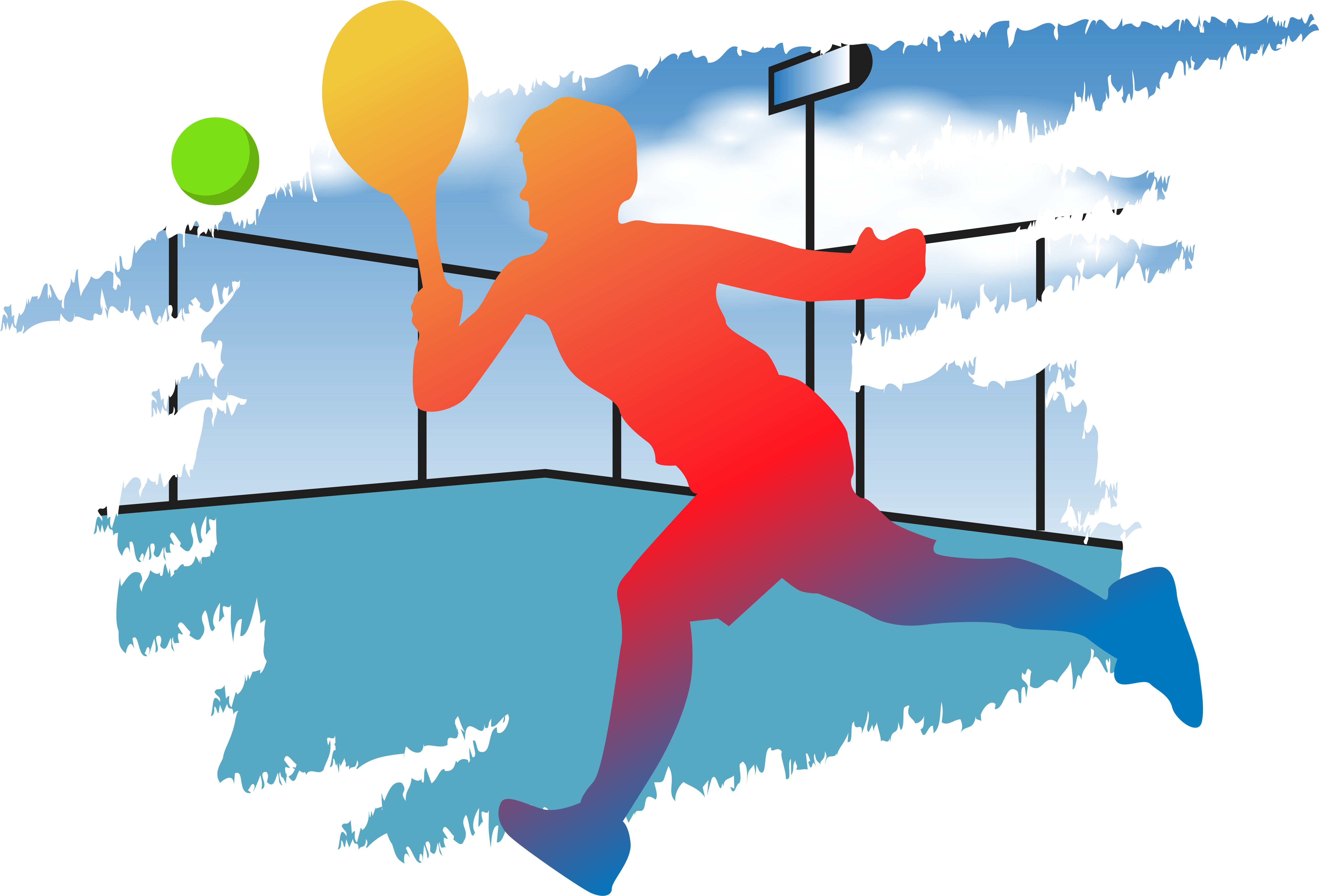 Padel Tennis Centre Silhouette - Vector Padel Hd (6213x4262)
