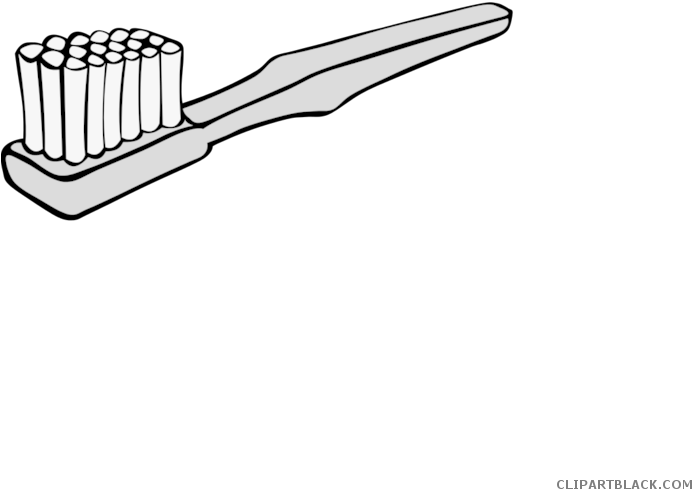 Toothbrush Tools Free Black White Clipart Images Clipartblack - Rhyme (700x525)