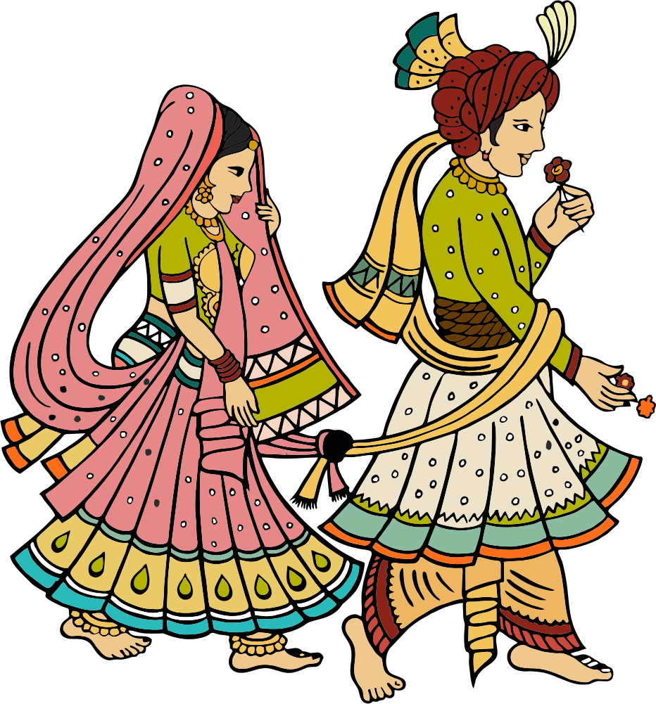Indian Clipart Sangeet 3100014 Free Indian Clipart - Indian Marriage (932x1001)