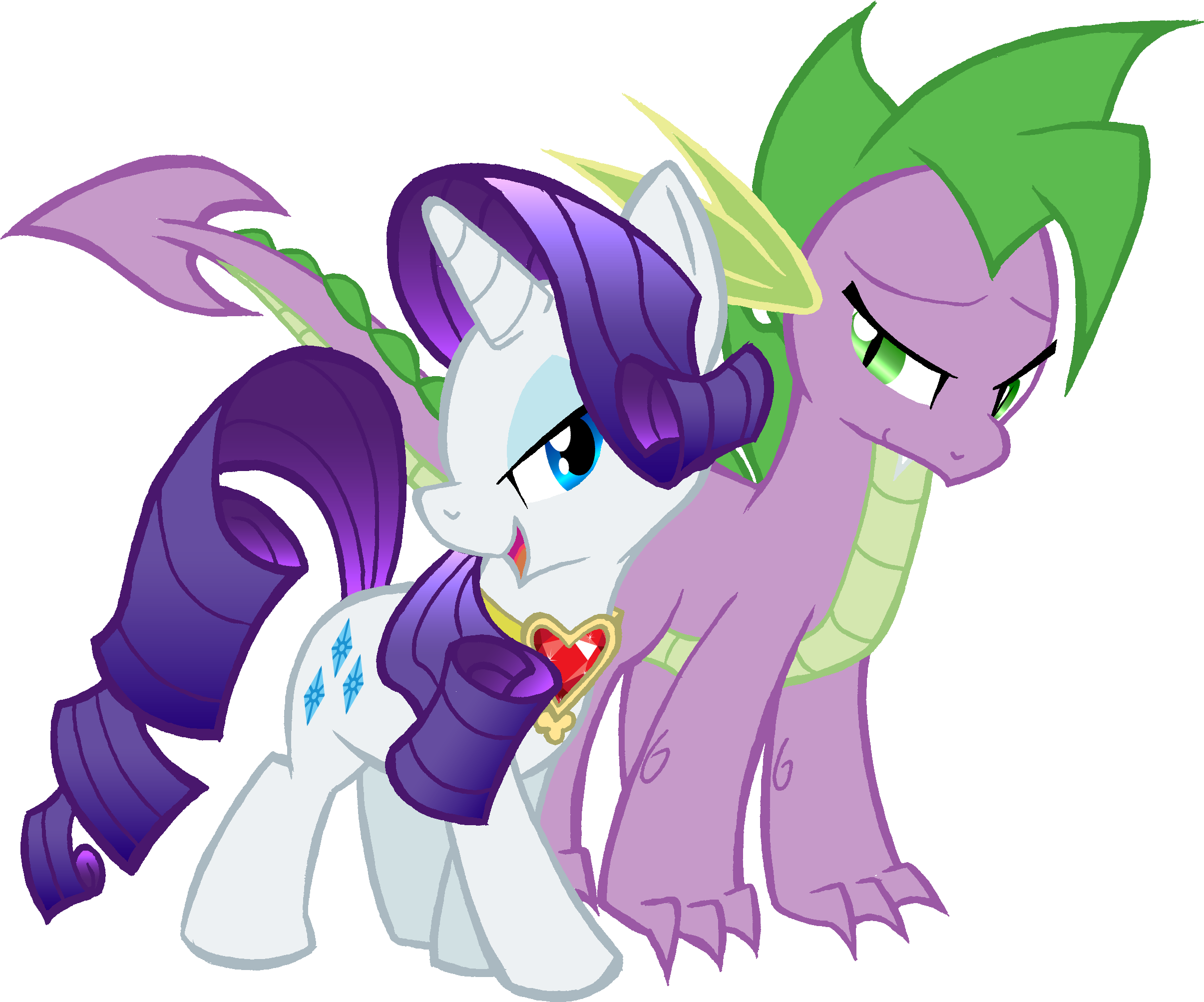 Post 3032 0 99382500 1345647104 Thumb - Spike The Dragon And Rarity (2583x2221)