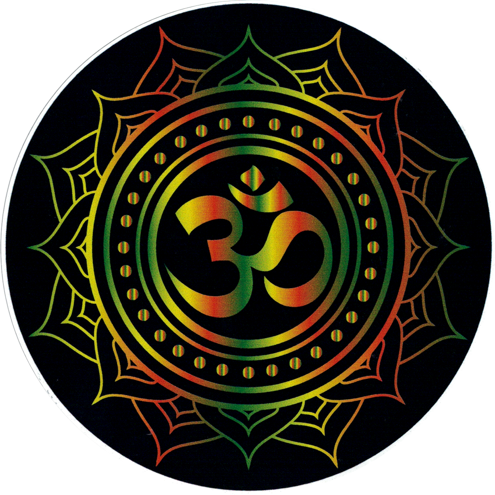 Om Symbol With Lotus - Circle African Pattern (1000x1000)