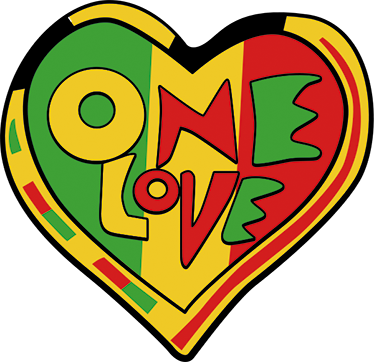 Picture Rasta - Red Yellow Green Heart (374x362)