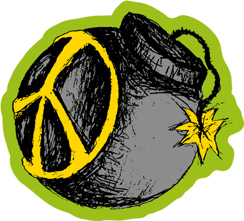 Peace Bomb Mini Sticker - Peace Bomb Sticker (500x500)