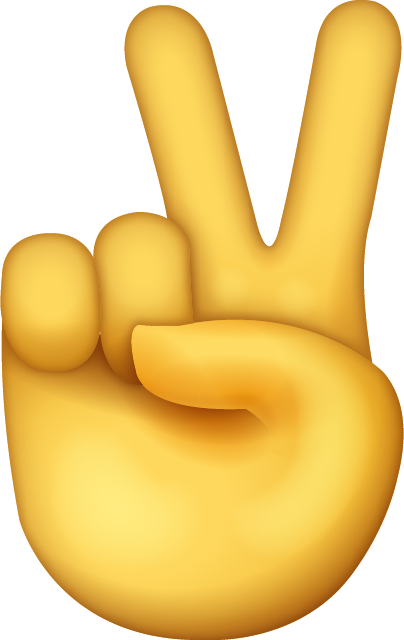 Peace Hand Emoji Png (404x640)