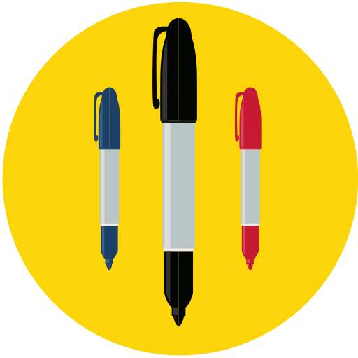 512 X 512 - Sharpie Marker Vector (512x511)