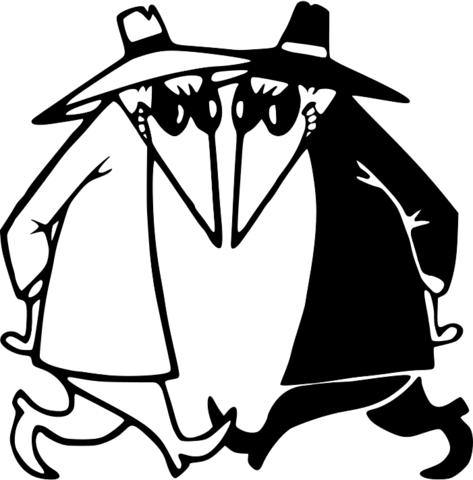 Spy Vs Spy Clipart 2 By Thomas - White Spy Black Spy (500x508)
