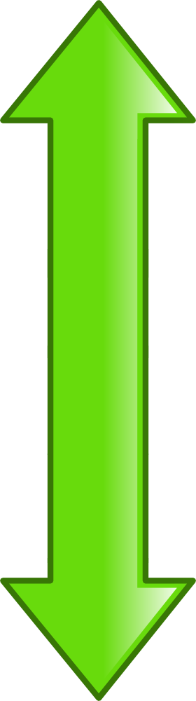 Hexadecimal, Vertical Green Double Arrow - Arrows Pointing Left And Right (280x1000)