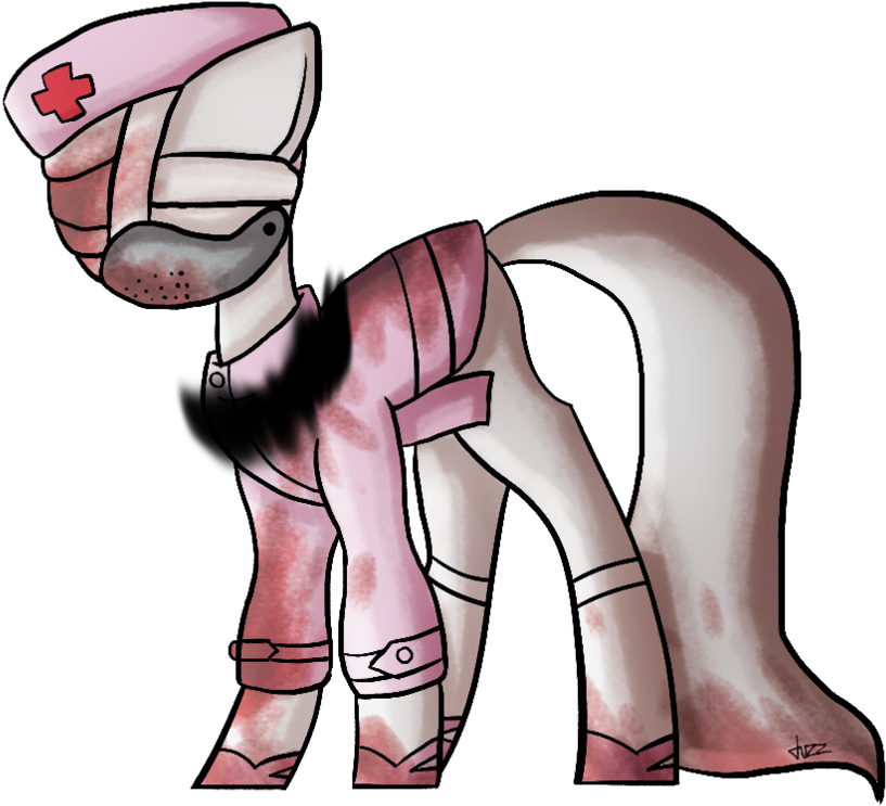 Silent Ponyville Nurse By Rev-vii - Cartoon (926x863)