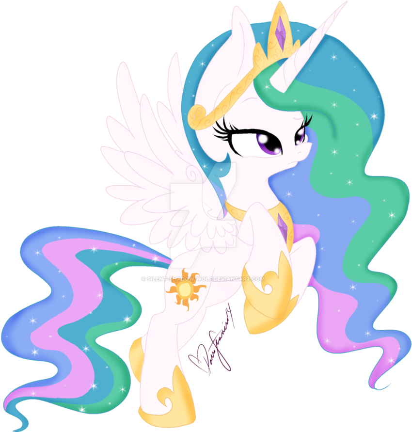 Princess Celestia By Silent Shadow Wolf - Wolf Celestia (894x894)