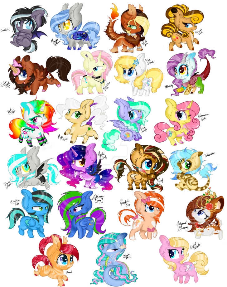 All Of My Ocs By Silent Shadow Wolf - Drawing (856x934)