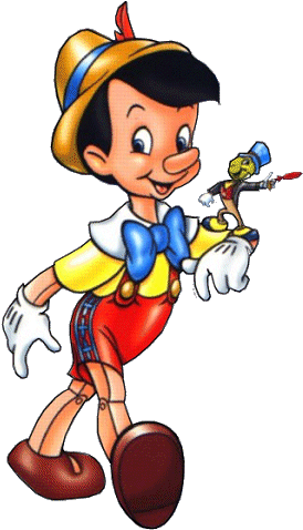 Pinocchio Clipart Cartoon - Pinocchio Animated (347x500)