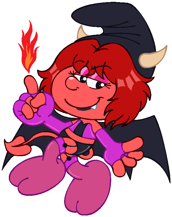 Spicy Demon Smurf By Kiss The Iconist - The Smurfs (600x770)