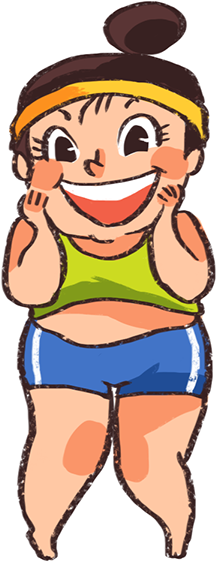 Chubby Diet Girl - Cartoon (600x600)