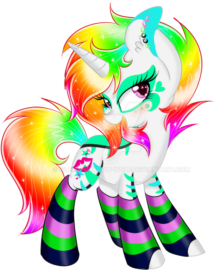 Rave Point The Unicorn By Silent Shadow Wolf - Illustration (839x951)