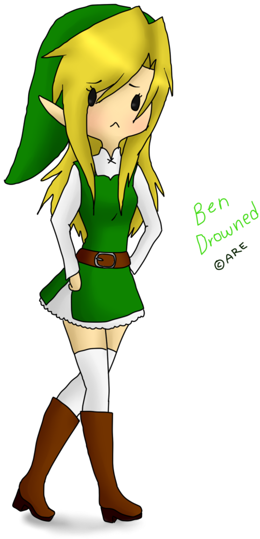 Female Ben Drowned - Jeff The Killer (646x1238)